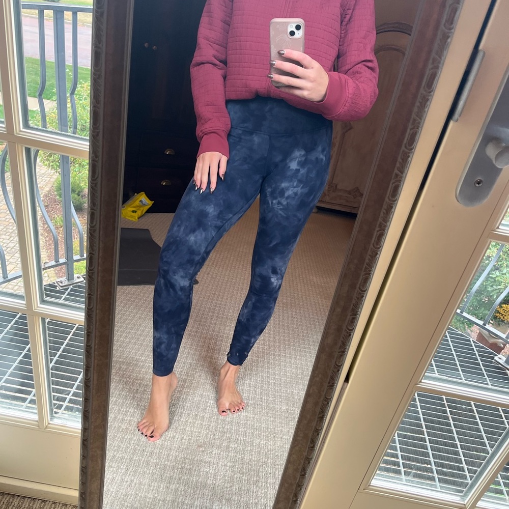 🍋lululemon align leggings size 8 blue tie dye